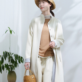 2025年新款 柒白冬季 女装 设计感穿搭宽松气质空气棉长风衣外套女