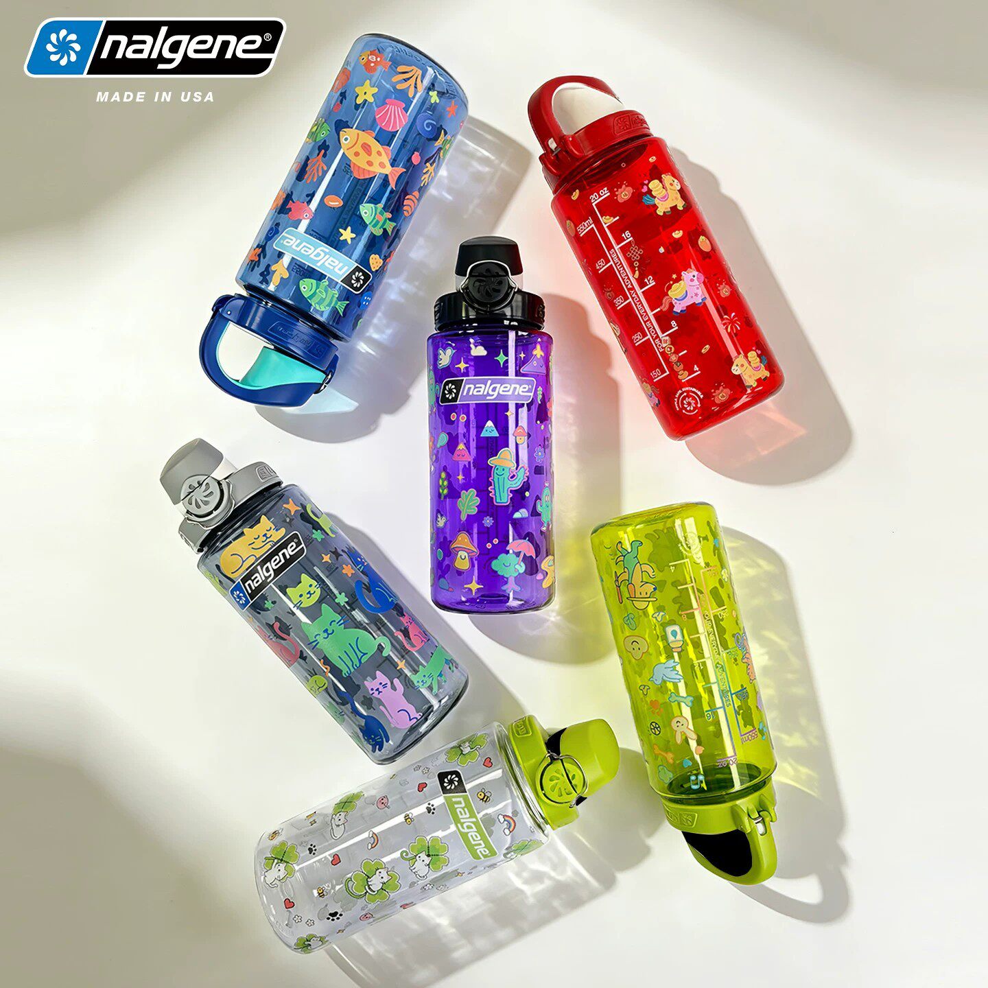美国nalgene乐基因550ml随手杯户外便携学生太空杯健身运动水壶
