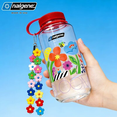美国Nalgene乐基因1L大容量塑料水杯户外运动水壶涂鸦款太空杯子
