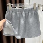 针织小屁帘女秋冬加厚遮屁股叠穿鲨鱼裤卫衣打底神器下摆遮臀裙罩