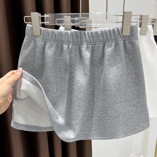 针织小屁帘女秋冬加厚遮屁股叠穿鲨鱼裤卫衣打底神器下摆遮臀裙罩