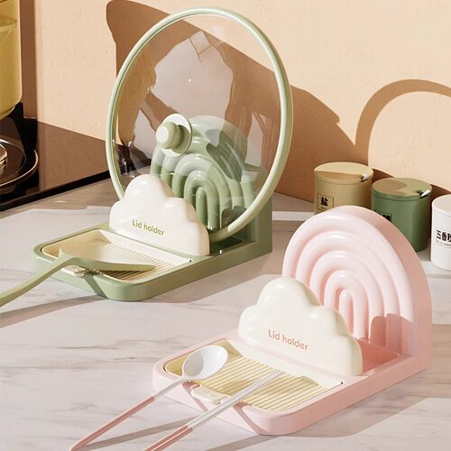 吸盘锅盖架放置器台面厨房置物架