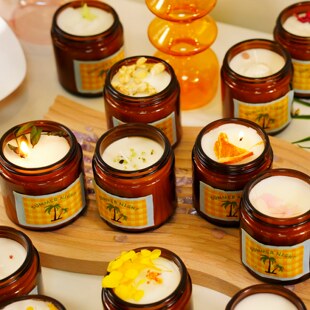 原创花草香薰蜡烛卧室内家用去异味助眠持久留香高级氛围感礼物盒