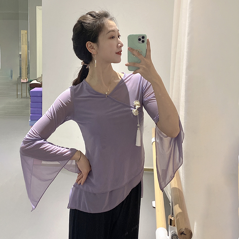 古典舞蹈服飘逸练功服女身韵纱衣