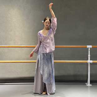 温婉古典舞服飘逸宽松裙裤阔腿裤女中国舞演出舞蹈裤子古风舞蹈服