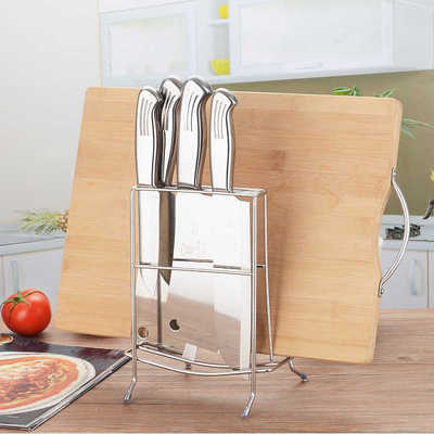 超值大号2个刀槽架不锈钢厨房置物架刀架切菜砧板菜板架锅盖架子