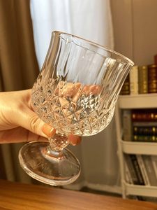 【一款颜值范的好货】欧式玻璃钻石红酒杯简约家用高脚杯菠萝杯子