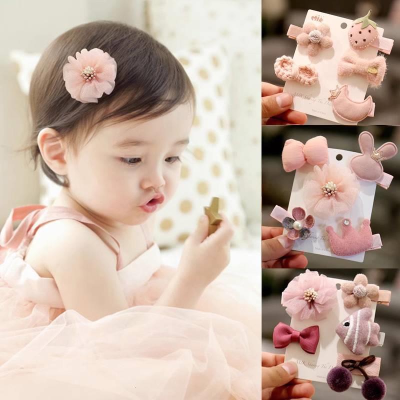 婴儿宝宝发夹可爱超萌胎毛发卡女儿童不伤发汗毛夹全包布夹子头饰
