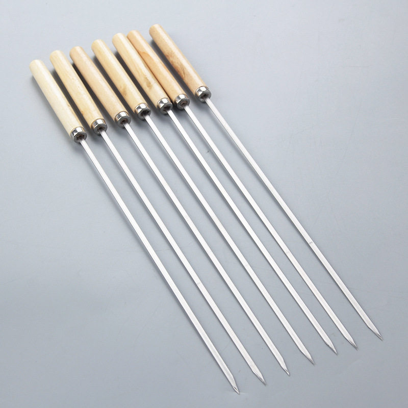 加厚烧烤必备工具非不锈钢木柄
