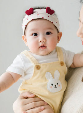 婴儿发带新生儿护囟门帽子夏季