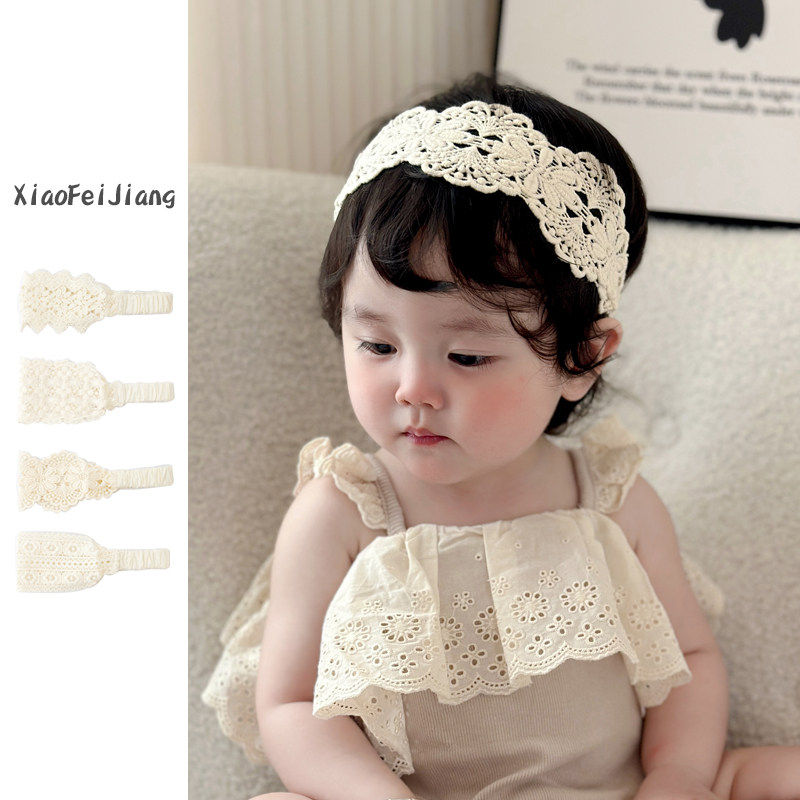 婴儿发带蕾丝宽边夏季韩版公主婴幼儿发饰宝宝护囟门发带女婴头饰