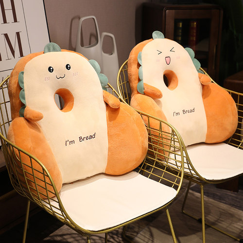 卡通简约腰靠中孔设计透气靠垫