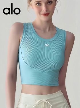 AIo运动背心女防震一体式普拉提训练服内衣跑步瑜伽上衣健身文胸