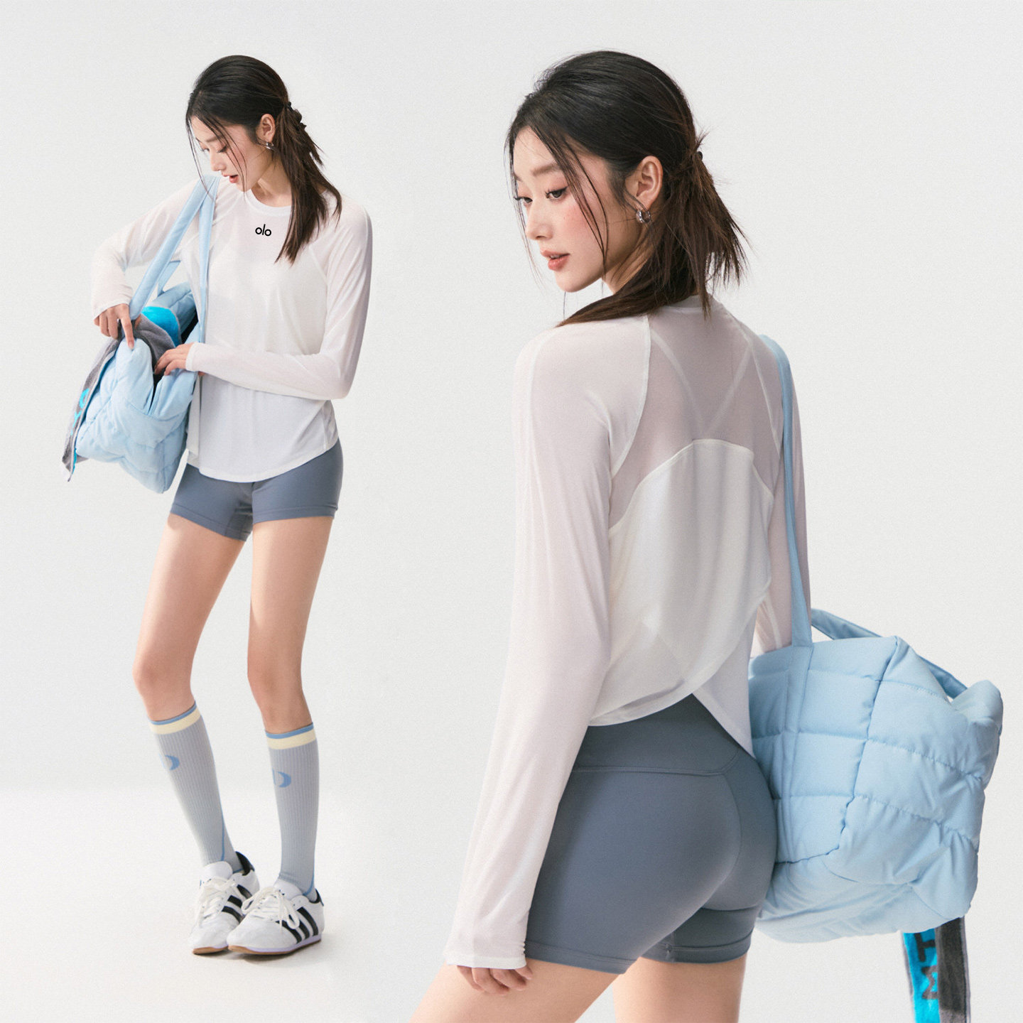 春夏新款瑜伽服罩衫女宽松