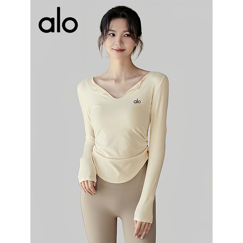 AIo瑜伽服长袖女收腰显瘦运动