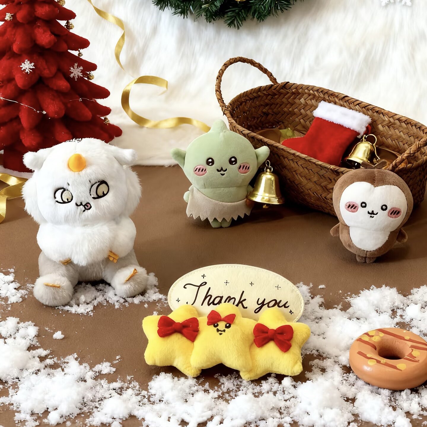 Chiikawa系列毛茸茸季毛绒挂件 名创优品MINISO吉伊卡哇挂饰