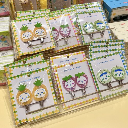 Chiikawa水果市集系列水果发夹 名创优品MINISO
