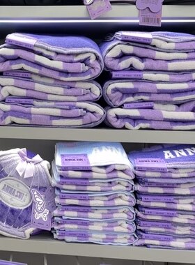 安娜苏运动联名系列蝴蝶结毛巾浴巾擦手巾沐浴球 名创优品MINISO