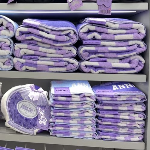 安娜苏运动联名系列蝴蝶结毛巾浴巾擦手巾沐浴球 名创优品MINISO