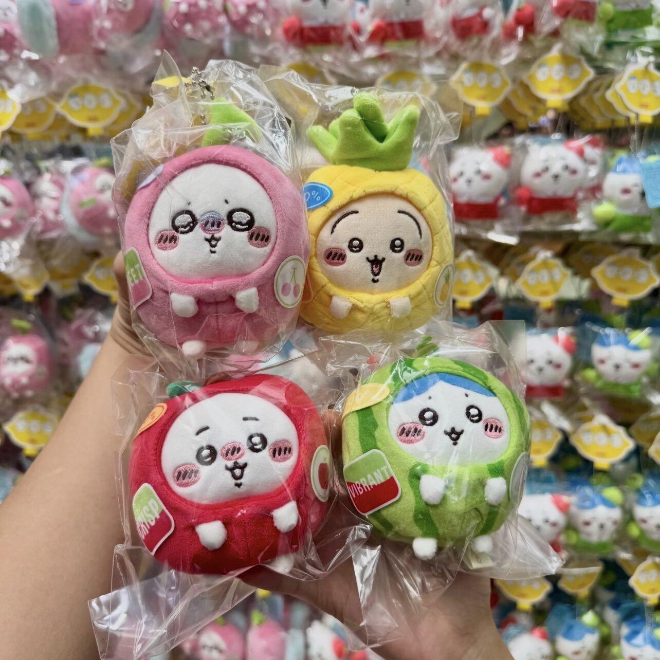 Chiikawa水果市集系列水果毛绒挂件 名创优品MINISO