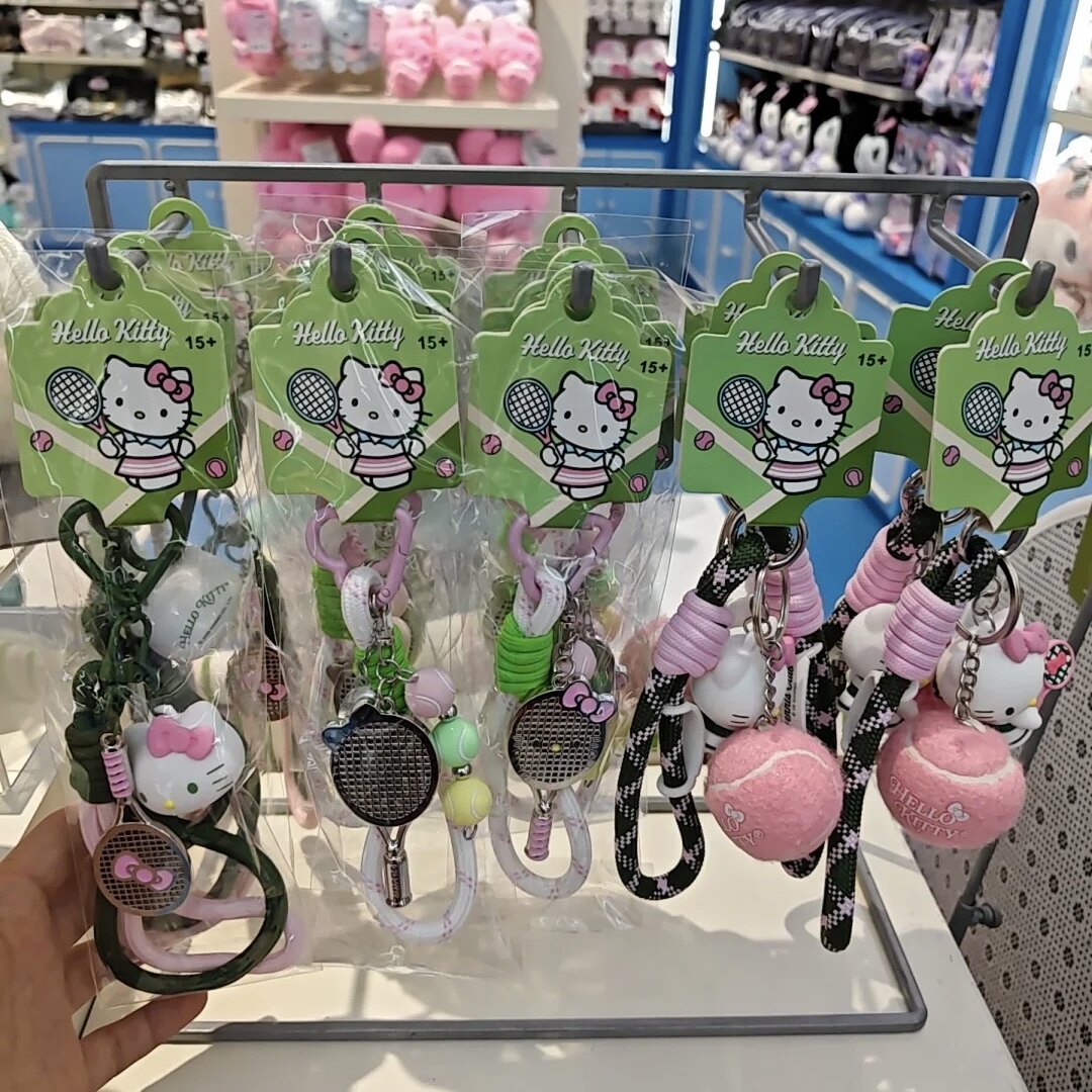 三丽鸥家族网球日记系列立体串珠球拍挂件 名创优品MINISO凯蒂猫