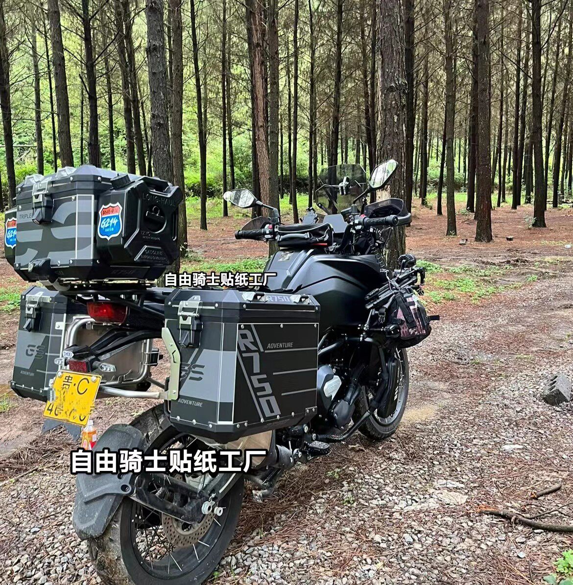 摩托车三箱贴画DL250贝纳利502X 702贴纸升仕春风MT650三箱贴纸
