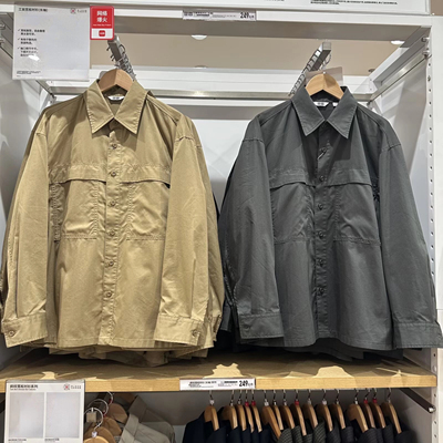 高品质！男装女装秋冬工装宽松衬衫长袖内搭休闲衬衣外套480652