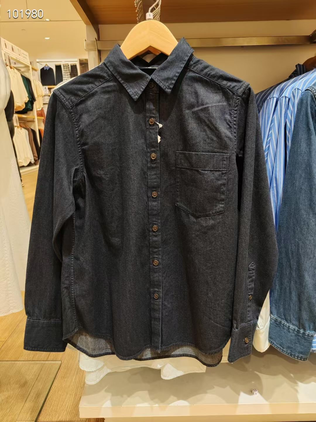 春秋棉女装柔软牛仔衬衫水洗长袖衬衣薄外套475663/470735/472837