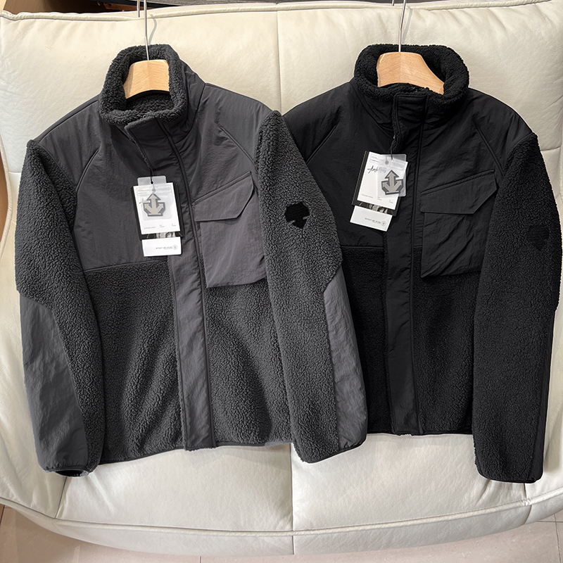 高品质～防风户外运动男装针织运动上衣休闲夹克保暖舒适秋冬外套