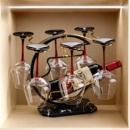 红酒杯架勃艮第红酒杯家用奢华高脚杯醒酒器酒具套装 饰摆件 酒柜装