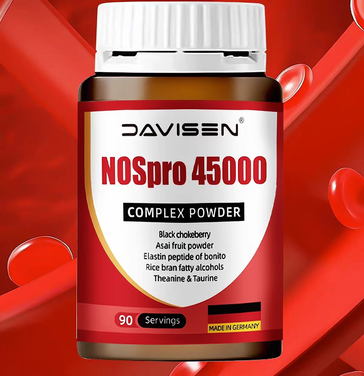 3瓶装正品德国原装进口戴维森NOSpro45000复合粉固体饮料90粒/瓶