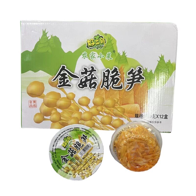 包邮 福建好菜郎金菇脆笋150g*12盒装 脆笋片金菇脆笋油焖金针菇