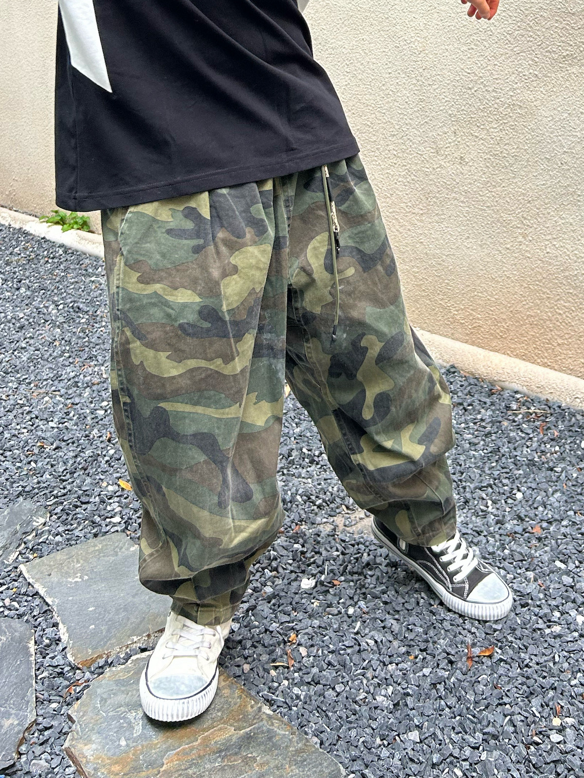 CROSSBUN 儿童亲子早秋 街舞美式高街宽松休闲迷彩女款休闲裤长裤图片