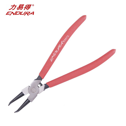 力易得穴用曲口卡簧钳 7寸E5534/9寸E5573/13寸E5574 日式卡簧钳