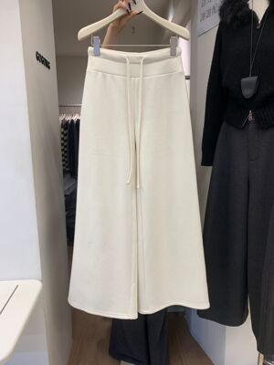 GOGoing2026早春新款高品质气质松紧腰抽绳显瘦休闲阔腿卫裤