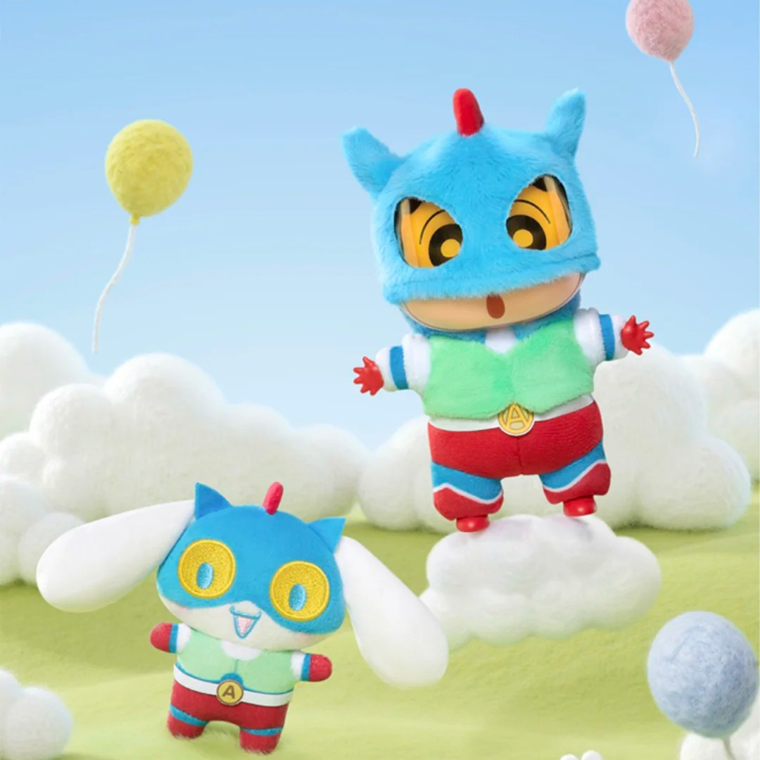 正版 TOPTOY Cinnamoroll X 蜡笔小新游乐梦境系列搪胶毛绒盲盒