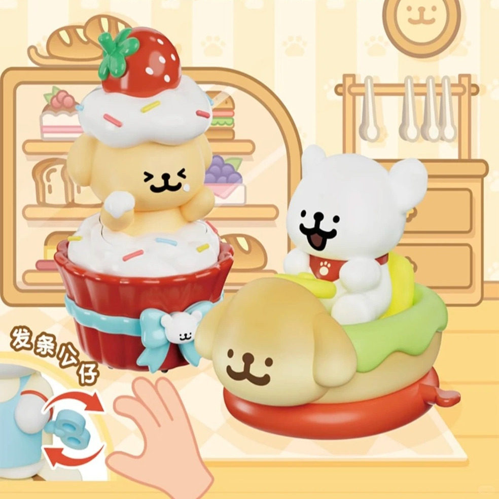 新品TOPTOY线条小狗烘焙日记发条潮玩盲盒创意手办新年可爱礼物