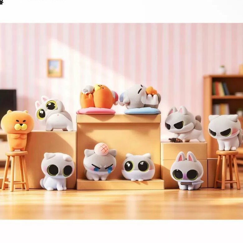 TOYLEAD呆猫八条植绒盲盒手办