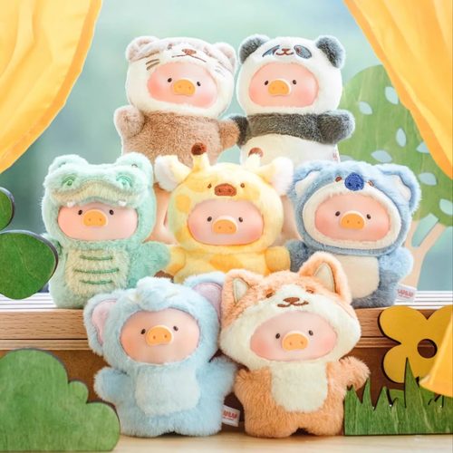 【现货】罐头猪LuLu猪动物派对森林剧场胶脸指偶挂件盲盒潮玩礼物