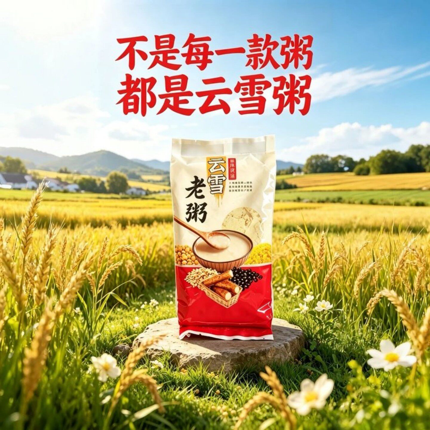 云雪老粥面早餐谷物老粥添加铁棍山药粉的优质粗粮面粉粥营养粥
