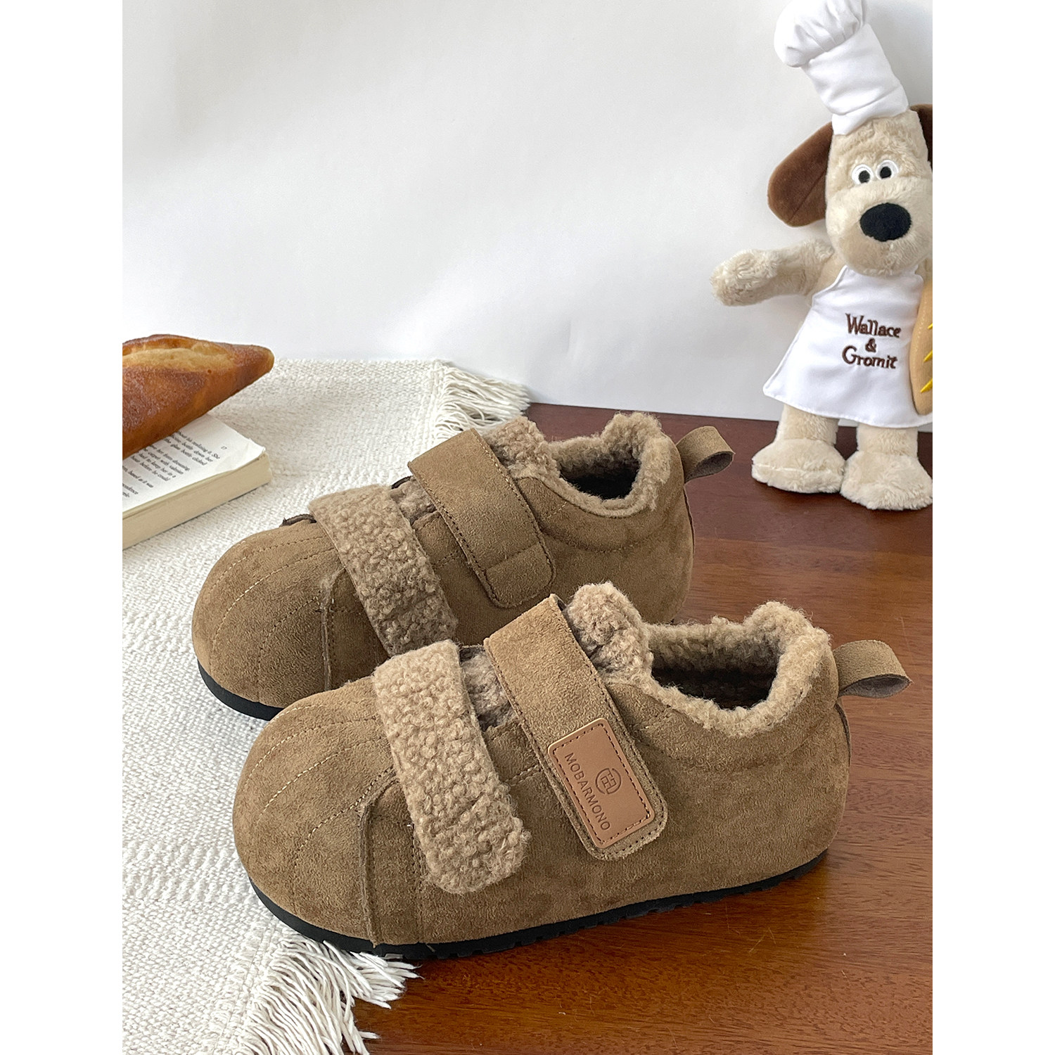 内增高贝壳头奶呼呼加绒面包鞋女2025冬季新款魔术贴保暖大头棉鞋,女鞋,棉鞋,淘宝优惠券,粉丝福利购,淘宝优惠卷