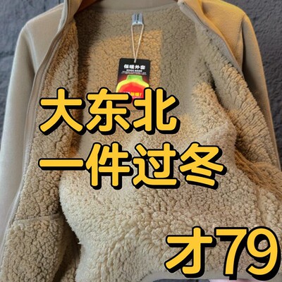 摇粒绒外套羊羔绒卫衣女2025新款秋冬季加绒加厚内搭连帽开衫