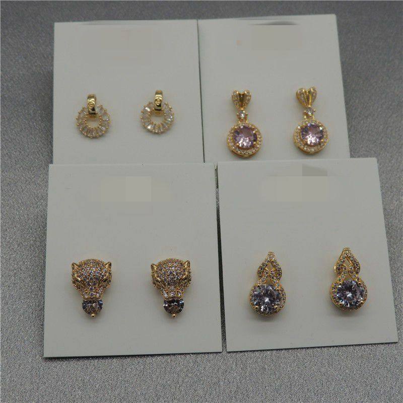 其他黄铜小众百搭锆石耳饰