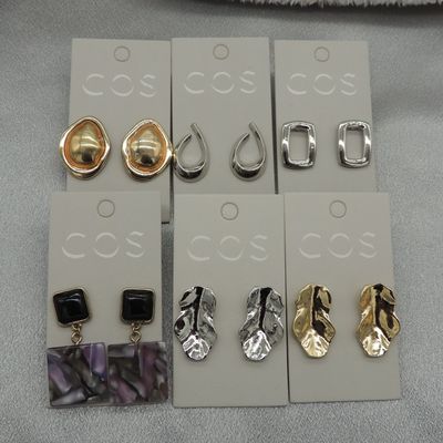 新款青岛欧美时尚百搭气质质感原单孤品树脂耳钉Q49