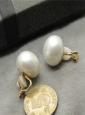 青岛首饰品厂家直销时尚百搭街拍女网红款五彩馒头珍珠耳夹DK12