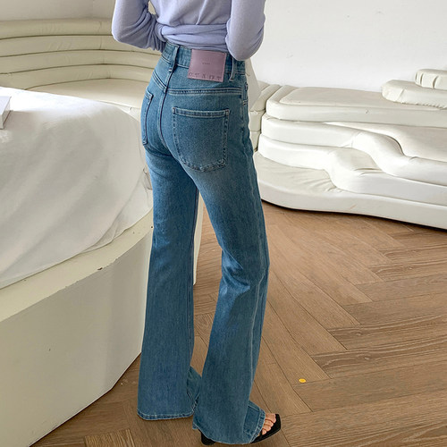 CKLY2327夏季修身薄款微喇牛仔裤