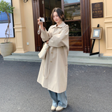 8825-P185-K298中长款翻领单排扣风衣2026春，女装风衣，2C033