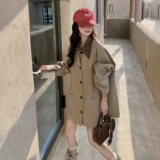 新品3981-P160-K238单排扣卡其色风衣2026春季新款，女装风衣，2C033