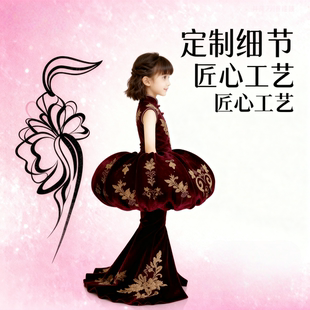 可定制 欣入荷儿童礼服主持演出节日拍摄礼服 一物一拍