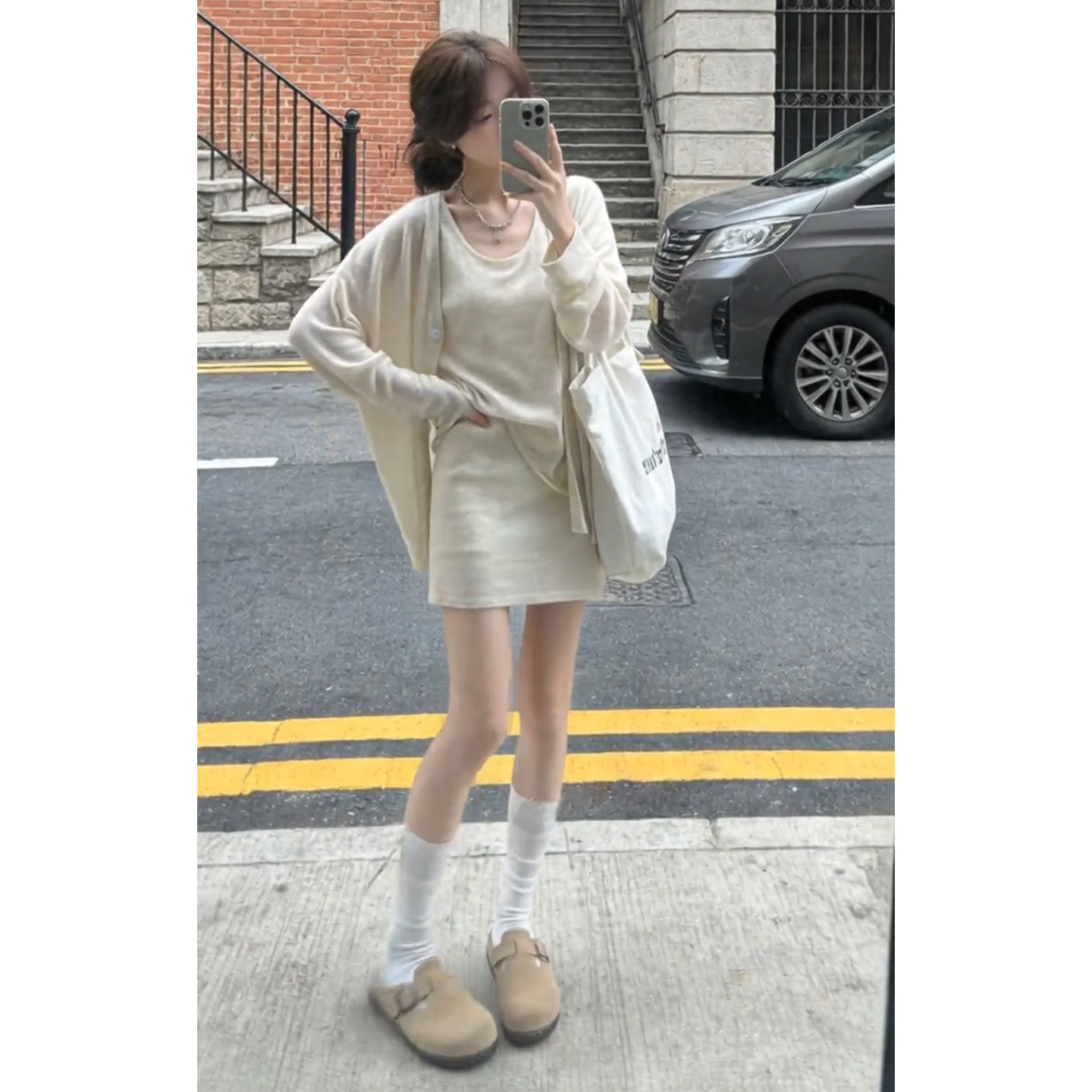 2026新款套装连衣裙子女春季小个子巨好看韩系超火穿搭一整套ootd